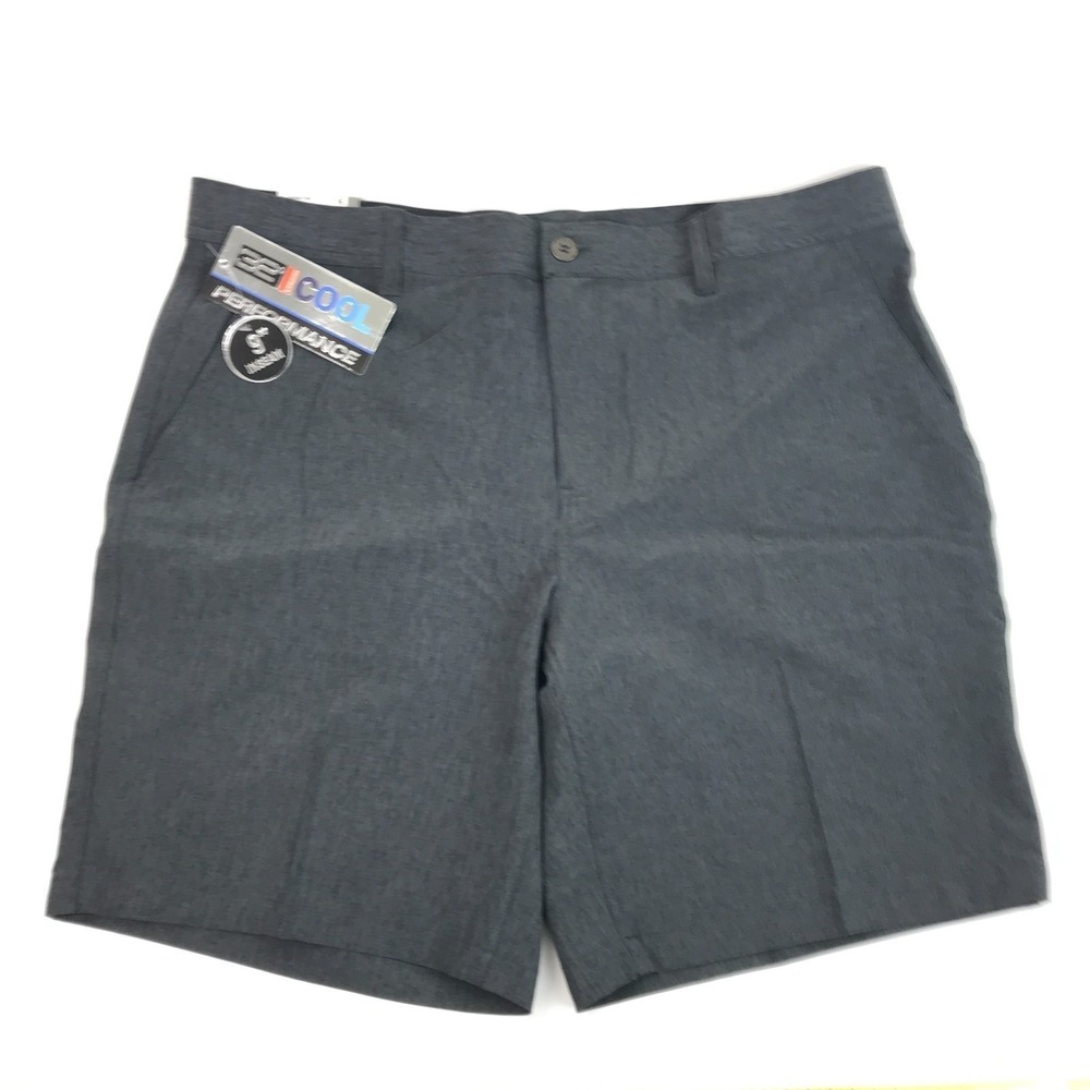 32 Degrees Cool Mens 38 Stretch Performance Hybrid Tech Shorts Dark Gray NWT